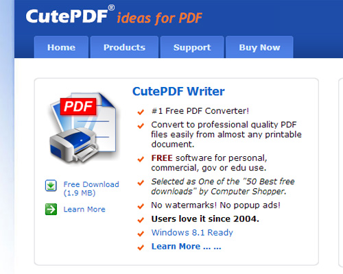 creiamo facilmente files pdf